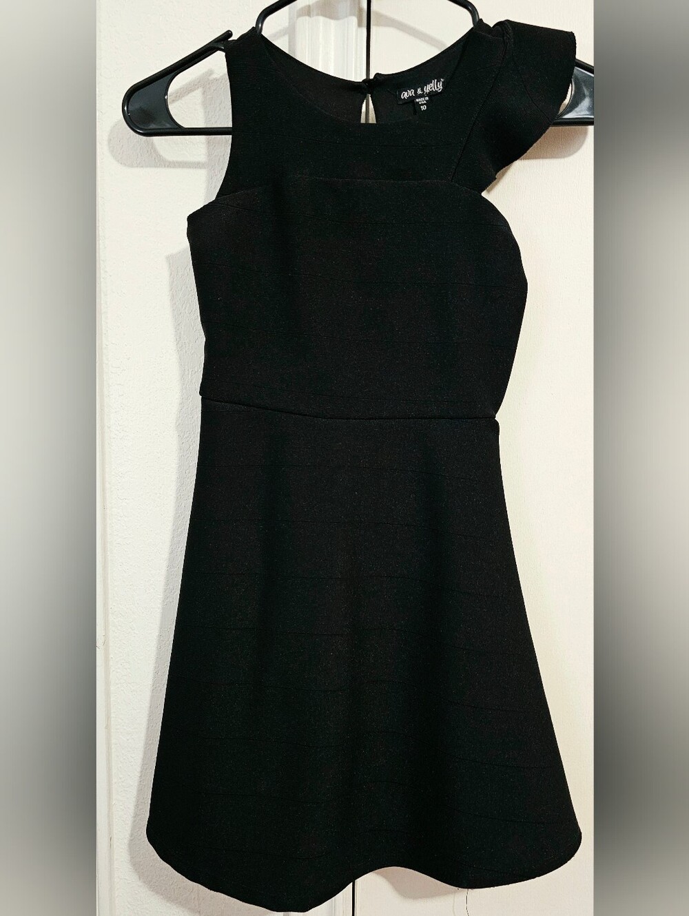 Black One-Shoulder Fit & Flare Dress
